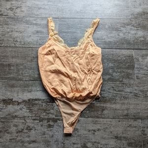 VICI Lace Trim Mesh Bodysuit